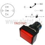 Przycisk Chwilowy Las Aj Czerw Led V Prost Elstat Automatyka