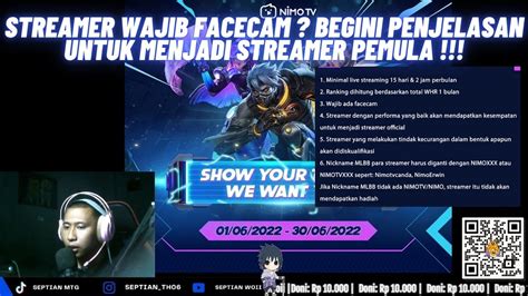 Syarat Livestream Game Di Nimo Tv 2022 Terbaru Motivasi Buat Jadi