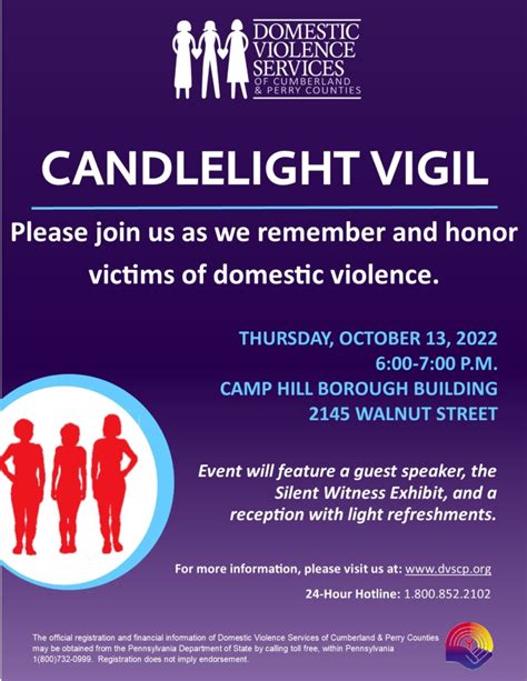 2022 Candlelight Vigil Domestic Violence Services Of Cumberland And