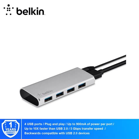 Belkin F4U073qe USB 4 Port Powered Desktop Hub Shopee Malaysia