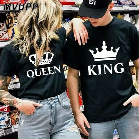 Queen And King Couples Matching T Shirts Funny T Shirt Pack Sets For