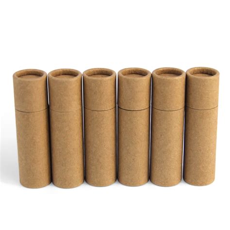 Firstsail Custom Kraft Cardboard Container Lip Balm Cylinder Box