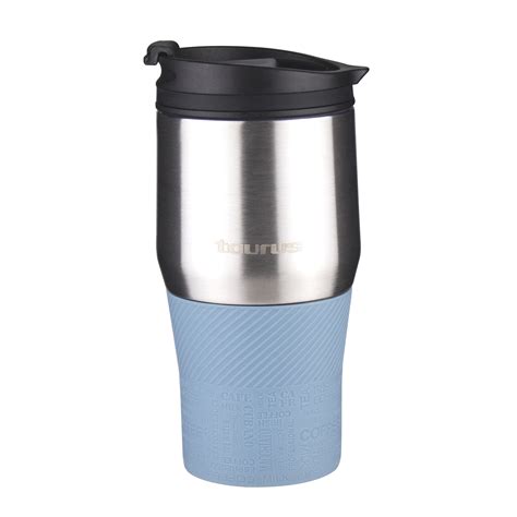 Mug Isotherme 380 Ml Thermos En Acier Inoxydable Bleu Taurus Maroc