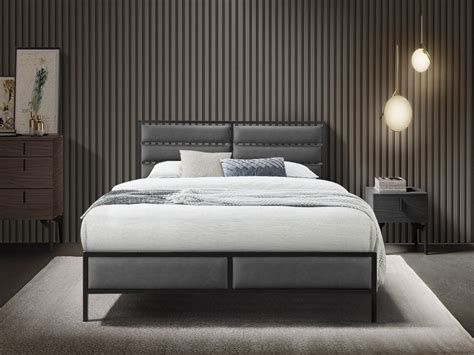 Venice Dark Grey Bed Frame Double Bed Factory Direct