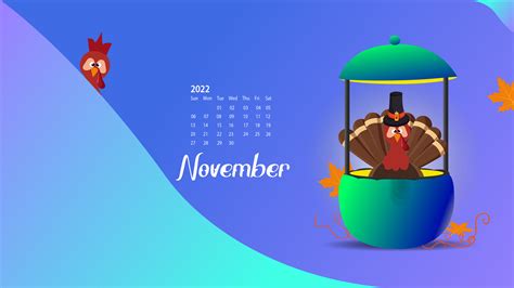 Thanksgiving 2022 Calendar Wallpaper