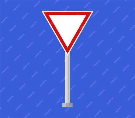 Premium Vector Right Of Way Sign