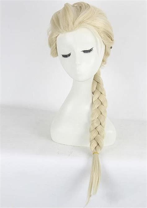 Cartoon Movie Frozen Snow Wig Queen Anna Elsa Wig Long Blonde Braid