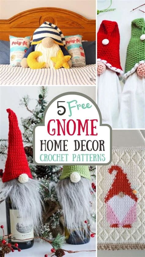 Free Crochet Gnome Home Decor Patterns Extra Cute Stardust Gold