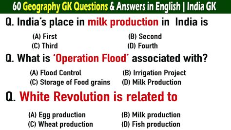 India Geography Gk Question Geography Gk India Gk Questions And