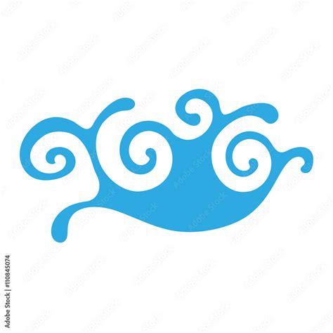 Blue water splash, Vector illustration Stock Vector | Adobe Stock