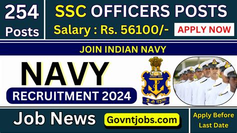 Indian Navy SSC Officer Recruitment 2024 254 Posts Notification Out