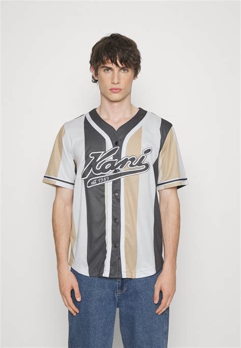 Karl Kani Varsity Striped Baseball T Shirt Print Multicolor