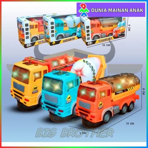 Truk Tangki Lampu Mainan Truk Tangki Berlampu Dan Bersuara Bump And Go