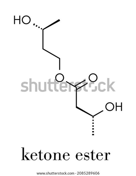 Ketone Ester Molecule Present Drinks Induce Stock Vector Royalty Free