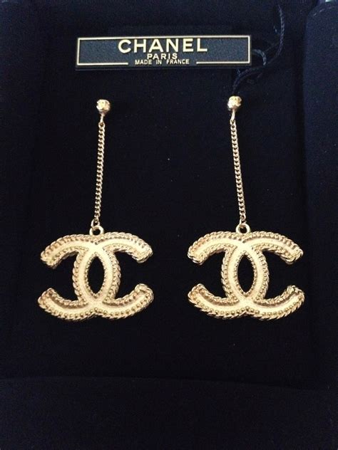 Chanel earrings for sale: Chanel Earrings LARGE CC LOGO Gold metal ...