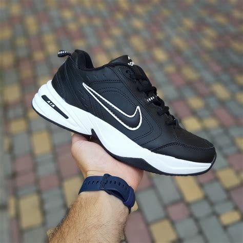 Кроссовки мужские Nike Air Monarch зимние термо черные на белой подошве ...