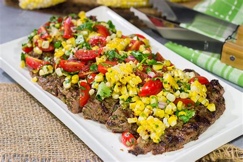 Grilled Flank Steak With Charred Corn Salsa Tasty Summer Grilling Recipe