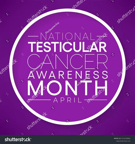 Testicular Cancer Awareness Month Observed Every Stock Vector Royalty