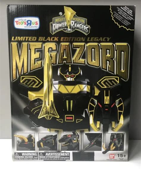 Bandai Mighty Morphin Power Rangers Legacy Black Gold Megazord New