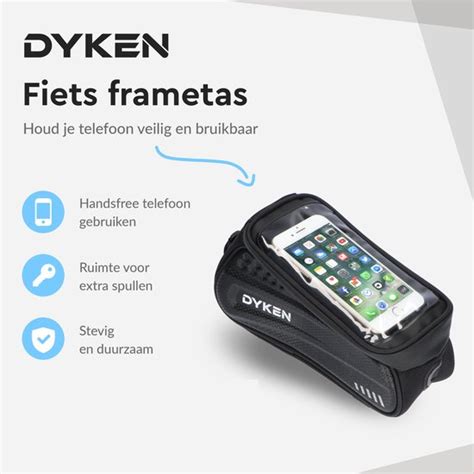 Dyken Frametas Fiets Waterdichte Telefoonhouder Fietstas Frame