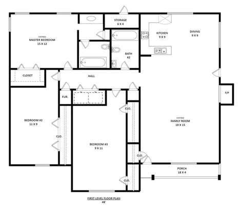 3 Bedroom House Plan | Bedroom house plans, House plans, Floor plan design