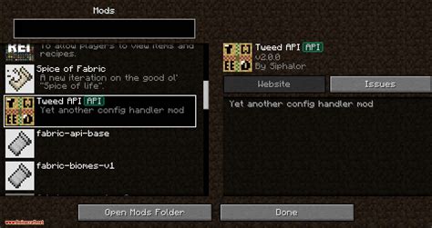 Menu Mod Minecraft