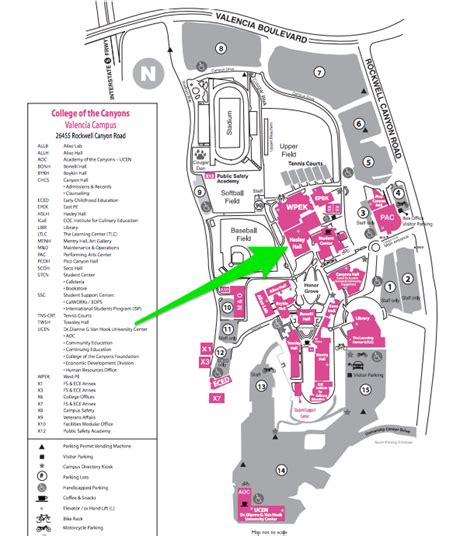 College Of The Canyons Map Color 2018