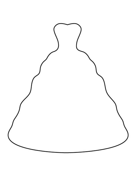 Printable Wedding Dress Template