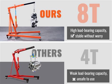 Vevor Hydraulic Engine Hoist With Lever 2 Ton4400 Lbs Heavy Duty