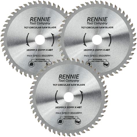 Trend CraftPro TCT Sawblades Triple Pack For Wood 160mm Diameter 20mm