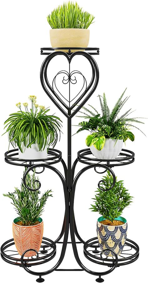 Yisancrafts Tier Plant Stand Indoor Outdoor Metal Flower Pot Holder