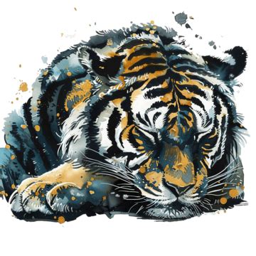 Watercolor Baby Tiger Cute Tiger Baby Tiger Sublimation PNG