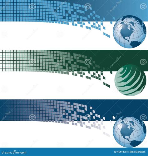 Globe Banners Cartoon Vector | CartoonDealer.com #8441169