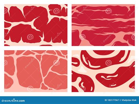 Vector Meat Texture Backgrounds Stock Vector Illustration Of Grocery