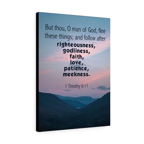 Scripture Walls O Man Of God 1 Timothy 6 11 Bible Verse Canvas