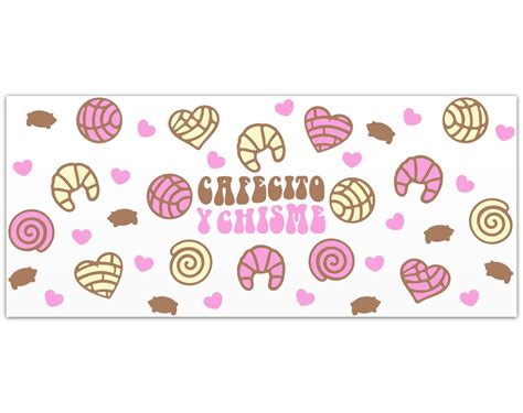 Concha Svg Cafecito Y Chisme Libbey Glass Wrap Svg Pan Dulce Etsy