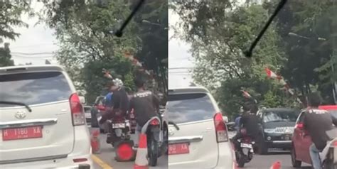 Viral Pemuda Acak Traffic Cone Di Semarang Netizen Ditunggu