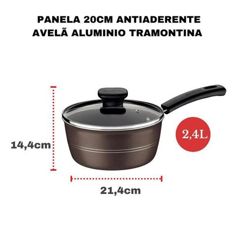 Kit Panela Cm E Fervedor Cm Tramontina Sic Lia Avel Antiaderente