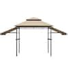 Gymax Ft X Ft Patio Bbq Grill Gazebo Side Awnings Shelves