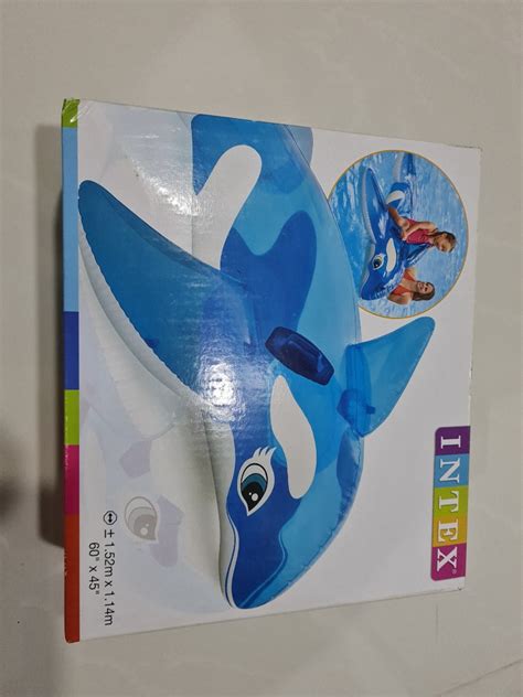 Intex Lil Whale Ride On Inflatable Blue Whale Float Hobbies And Toys