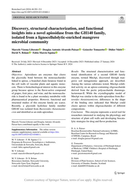 Discovery Structural Characterization And Functional Insights Into A