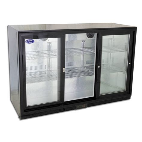 330l Commercial Bar Fridge 3 Glass Door Sliding Drinks Display Chiller