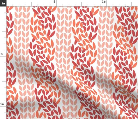 Orange Cable Knit Stitch Texture Fabric Spoonflower