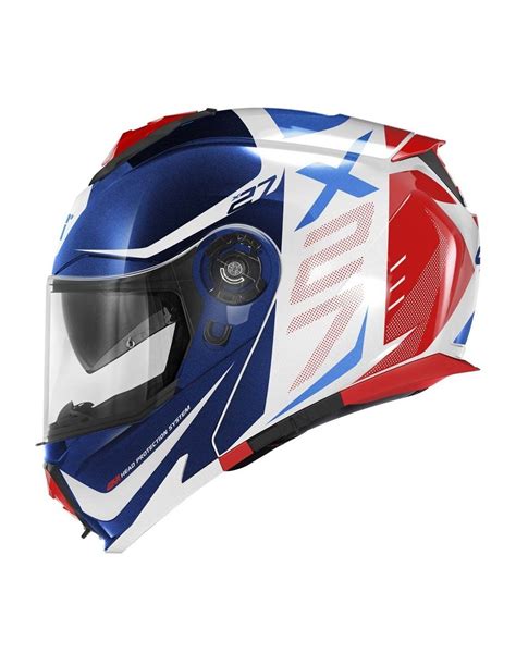 Casco Modular X Dimensi N Blanco Azul Rojo Cascos Modulares