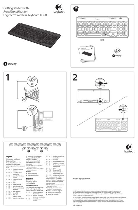 LOGITECH K360 GETTING STARTED MANUAL Pdf Download | ManualsLib