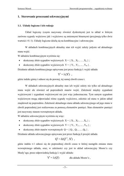 Pdf Sterowanie Procesami Sekwencyjnymi Pdf Filemetoda Grafcet