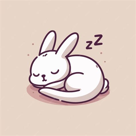 Premium Vector | Vector style sleeping bunny cute isolated