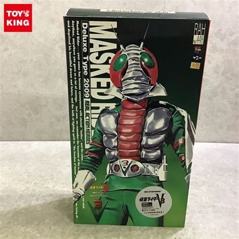 【やや傷や汚れあり】1円〜 メディコム・トイ Rah リアルアクションヒーローズ 仮面ライダーv3 リニューアル版 2009デラックスタイプの