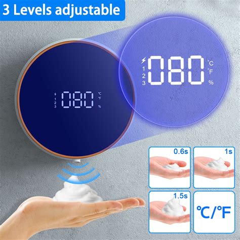 Automatic Foam Soap Dispenser With Temperature Digital Display Type C