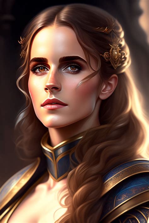 Lexica Full Potrait Of Emma Watson Muscular And Powerful Medieval Knight Woman Portrait Sci